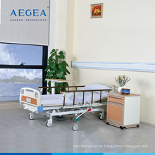 AG-BMY001 al-alloy barandilla clínico móvil bomba hidráulica cama de hospital para los pacientes